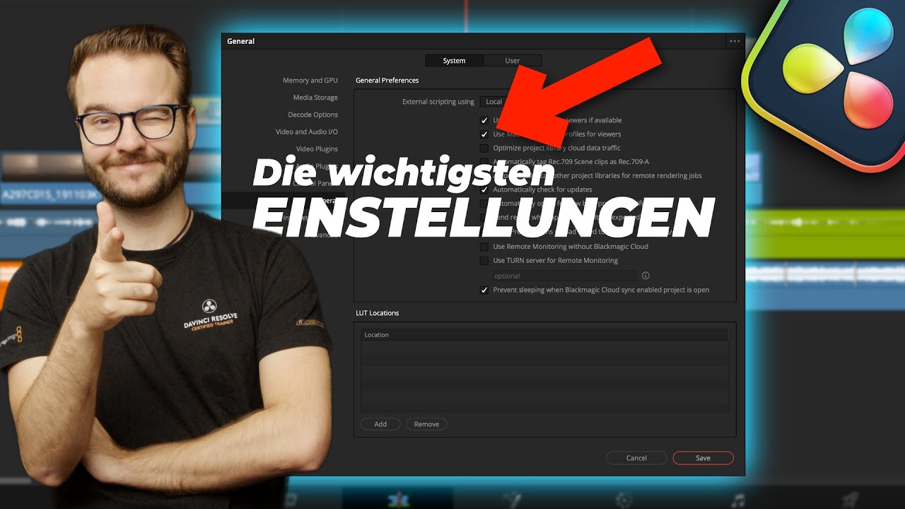 DaVinci Resolve 20 - Diese Einstellungen solltest du treffen!