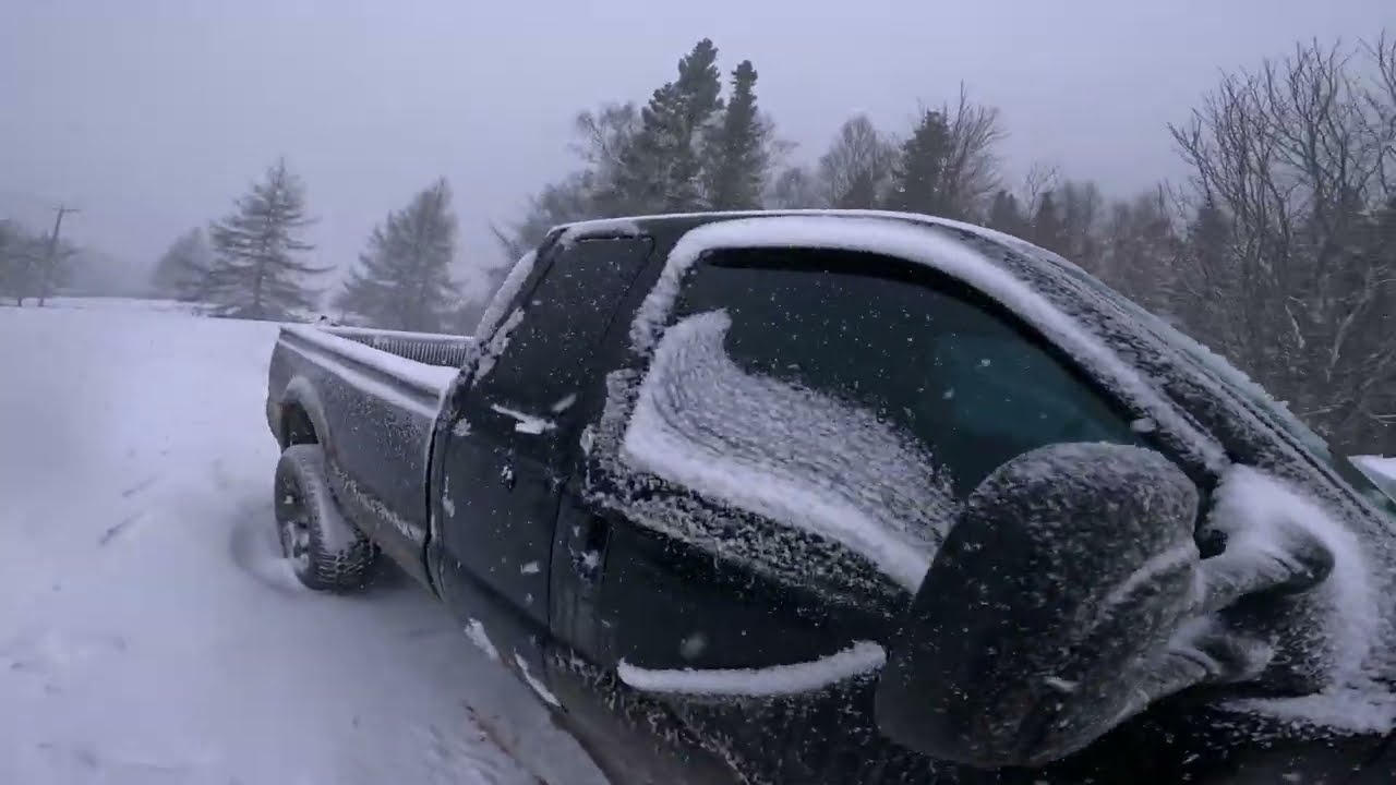 2000 Ford F250 7.3L Powerstroke POV Snow Storm Drive