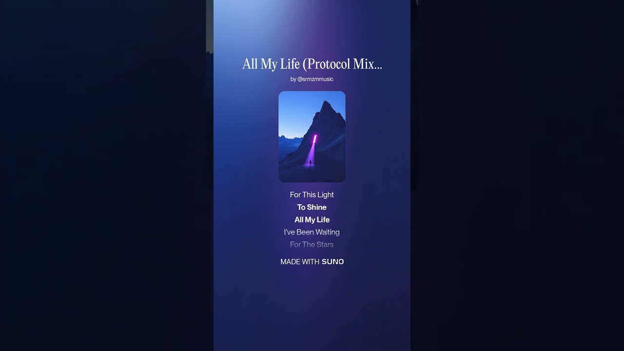 ALL MY LIFE (PROTOCOL MIX) - SRMZM Music (Lyrics Video)