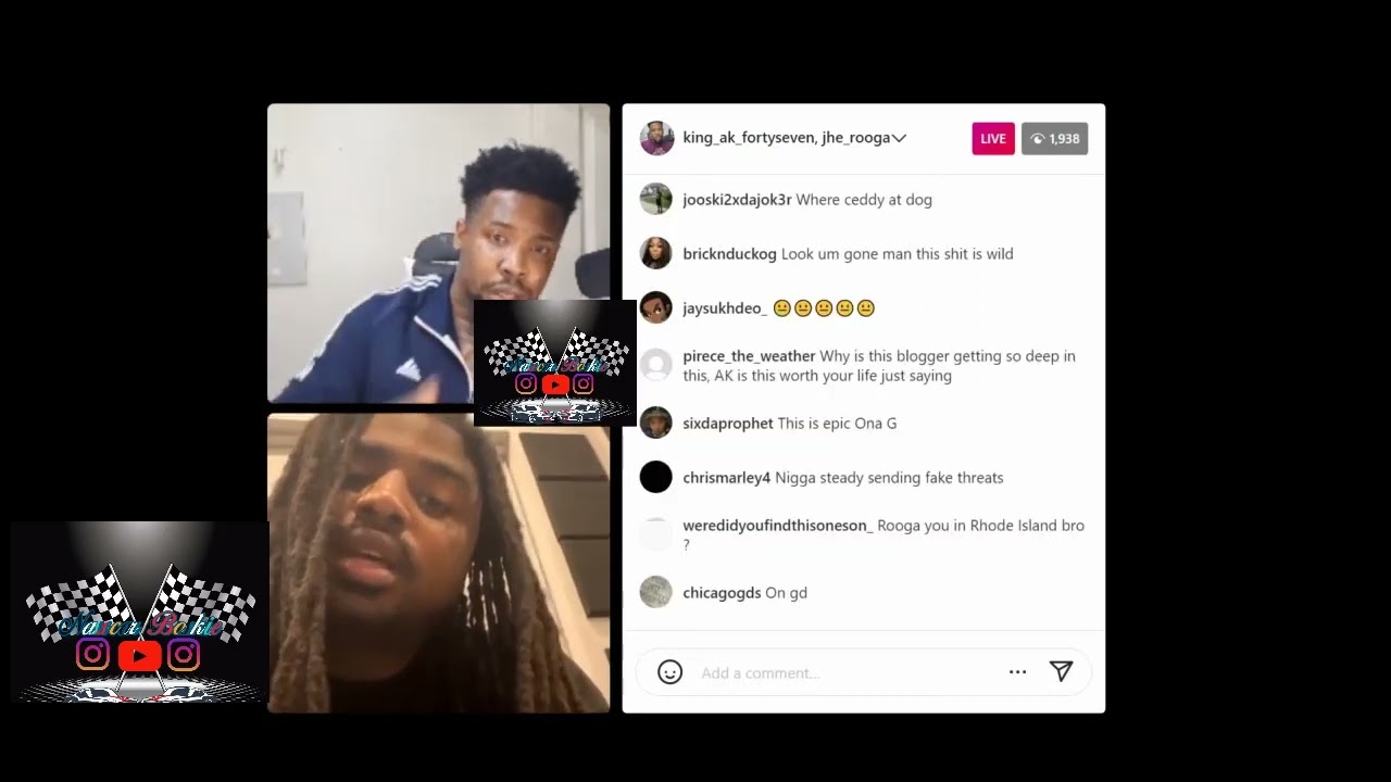 King ak fortyseven and JHE Rooga go at it on IG Live🔥🔥🔥😂😂