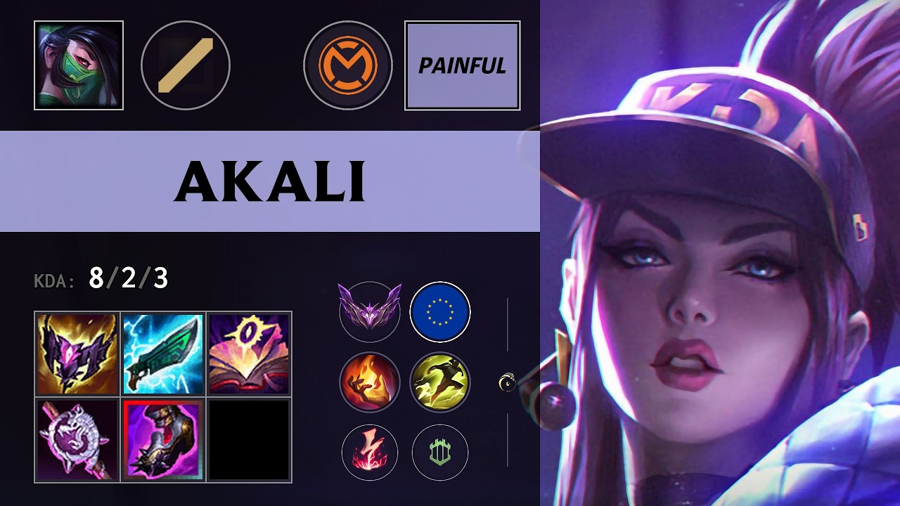 (MCON Painful) Akali Mid vs Syndra - EUW Master Patch 26.14