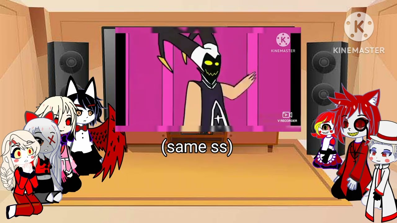 Hazbin hotel react to Adam vs minos prime 