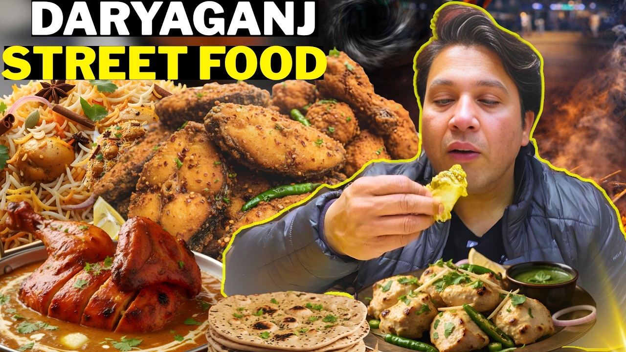 Daryaganj Street Food Blast 🔥 | Old Delhi Special fish fry mutton nahari kabab biryani