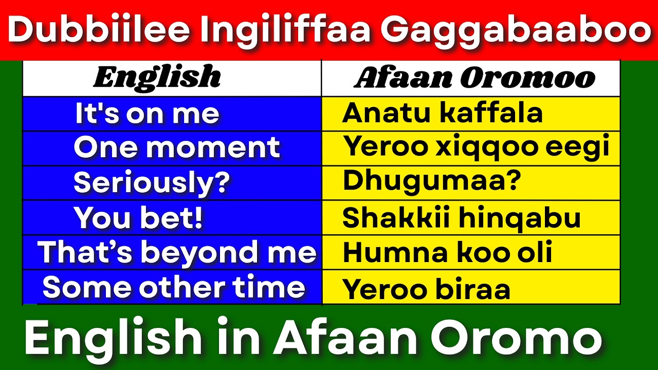 Короткие английские поговорки (английский на языке оромо) #изучениеанглийского #хирку #разговорны...