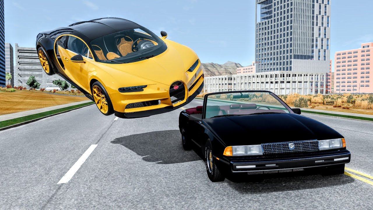 High Speed Traffic Car Crashes #141 - BeamNG Drive | CrashBoomPunk