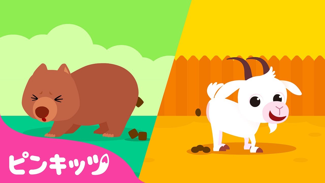 うんちの時間だよ！うきうき💩うんち | どうぶつのうんち | どうぶつの歌 | 子どもの歌 | ピンキッツ・ベイビーシャーク