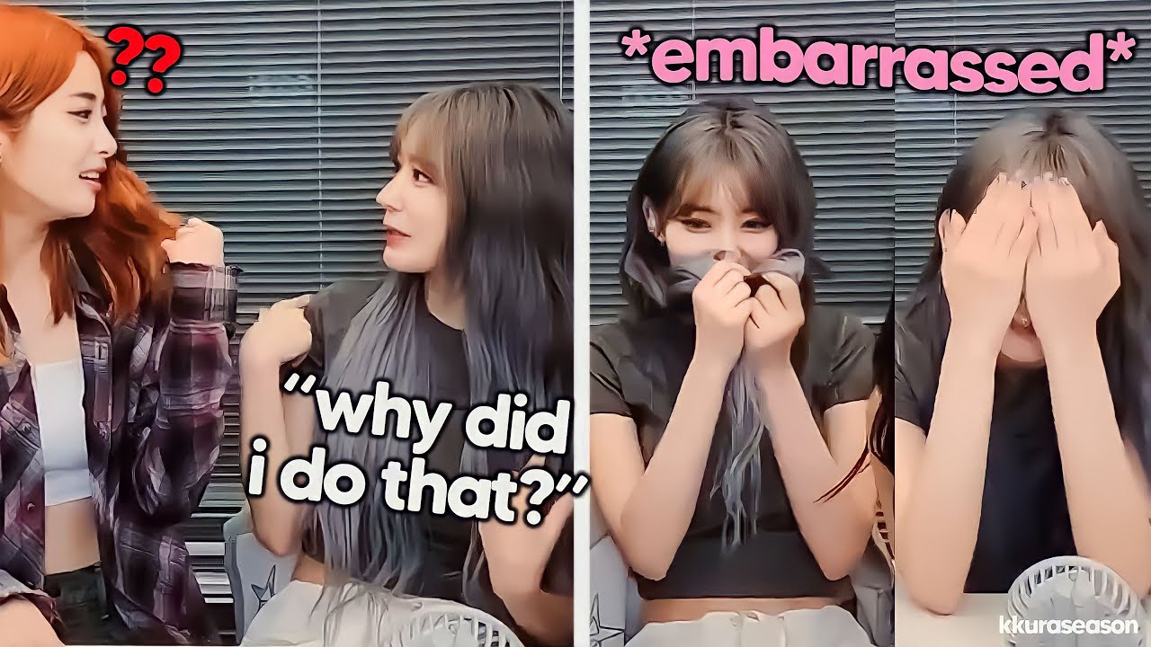Sakura got embarrassed after doing this (ft. Yunjin *flirting* with Kkura)