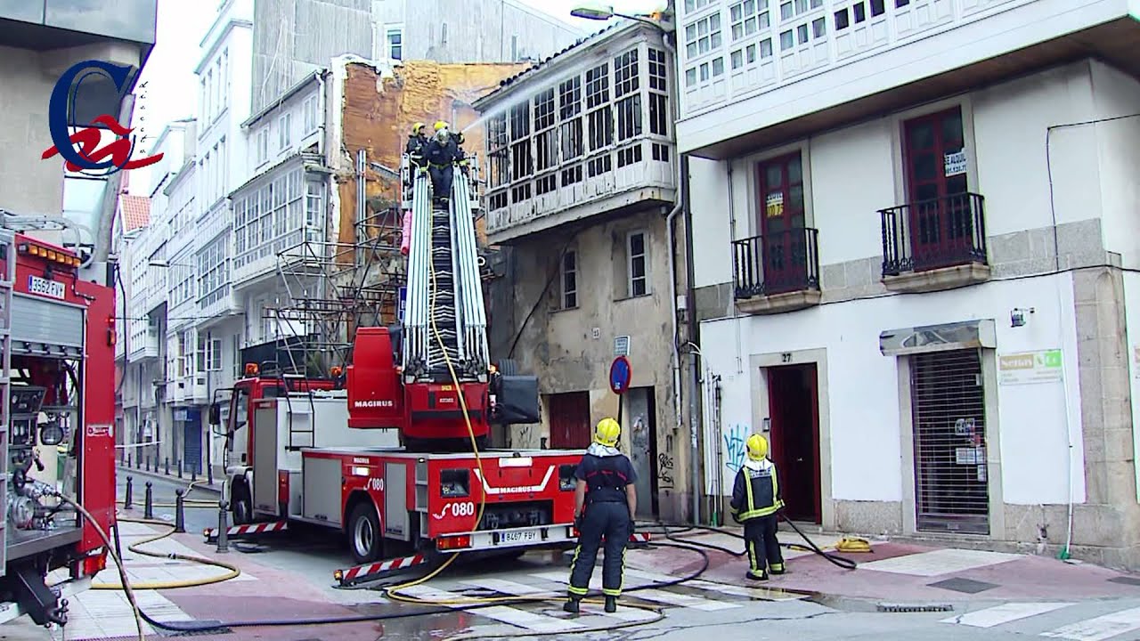 Incendio calle cordeleria 17 A Coruña