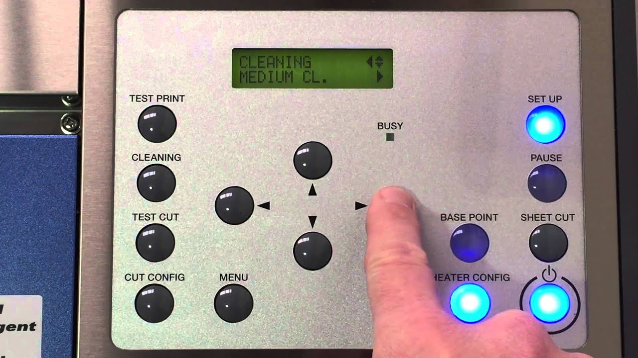 Roland XR 640 - Automatic Print Head Clean and how to select Head A or B