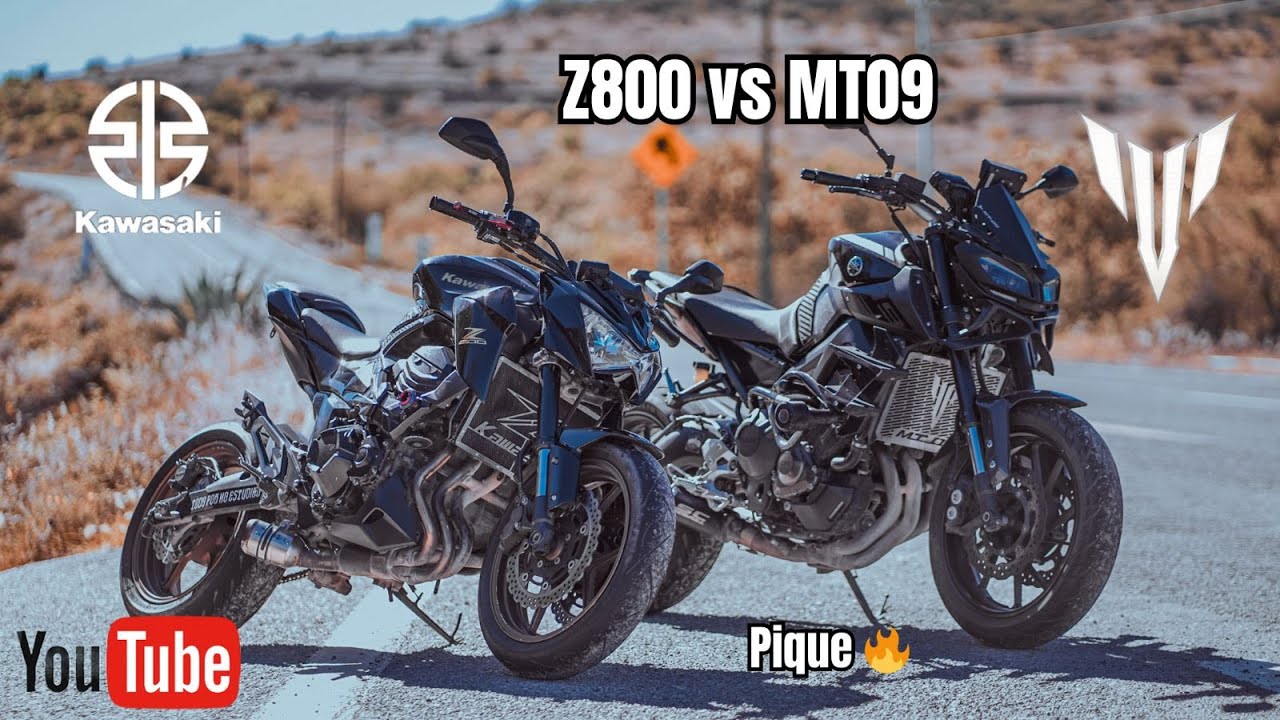 KAWASAKI Z800 VS YAMAHA MT 09 ARRANCONES / CARRERA MOTOS