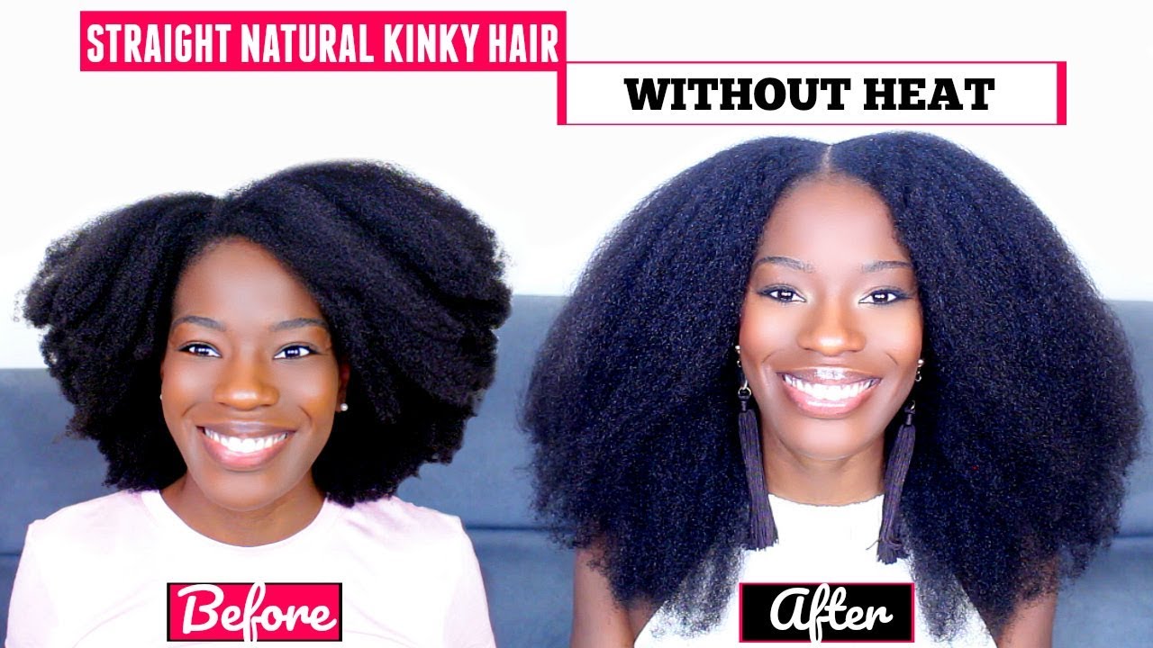 Étirer Ses Cheveux Crépus Sans Chaleur ⎮ Straight Natural Kinky Hair Without Heat (High requested)