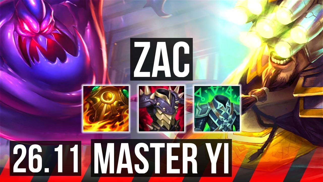 ZAC vs MASTER YI (TOP) | EUW Diamond | 26.11