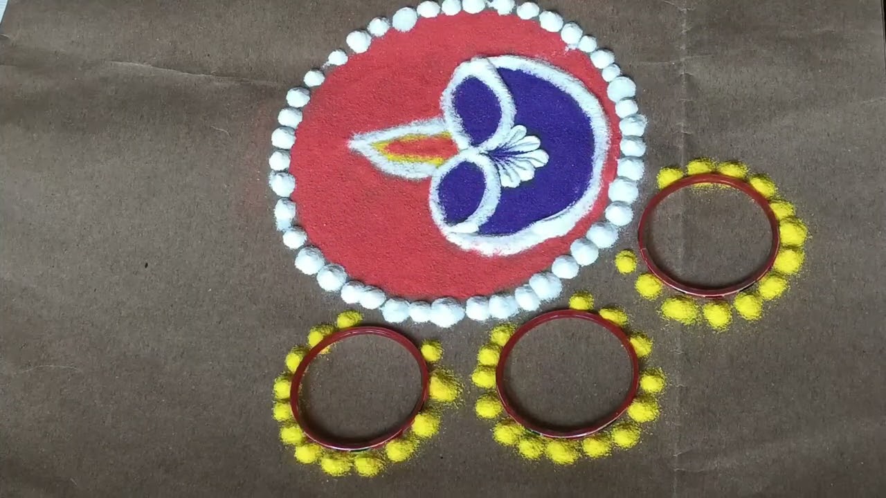 Diwali special rangoli easy simple designing