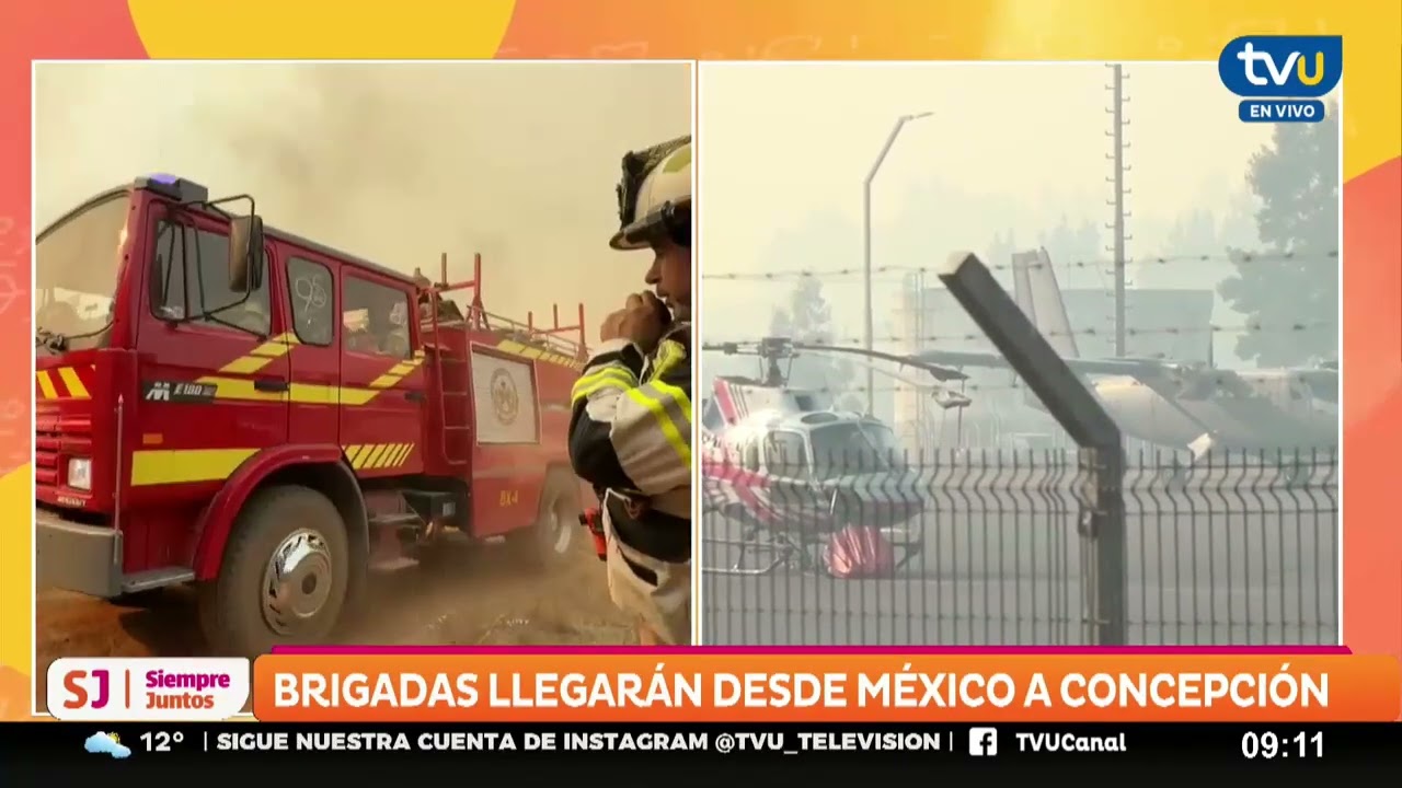 Brigadas mexicanas llegan en apoyo a combatir incendios forestales - Parte 1