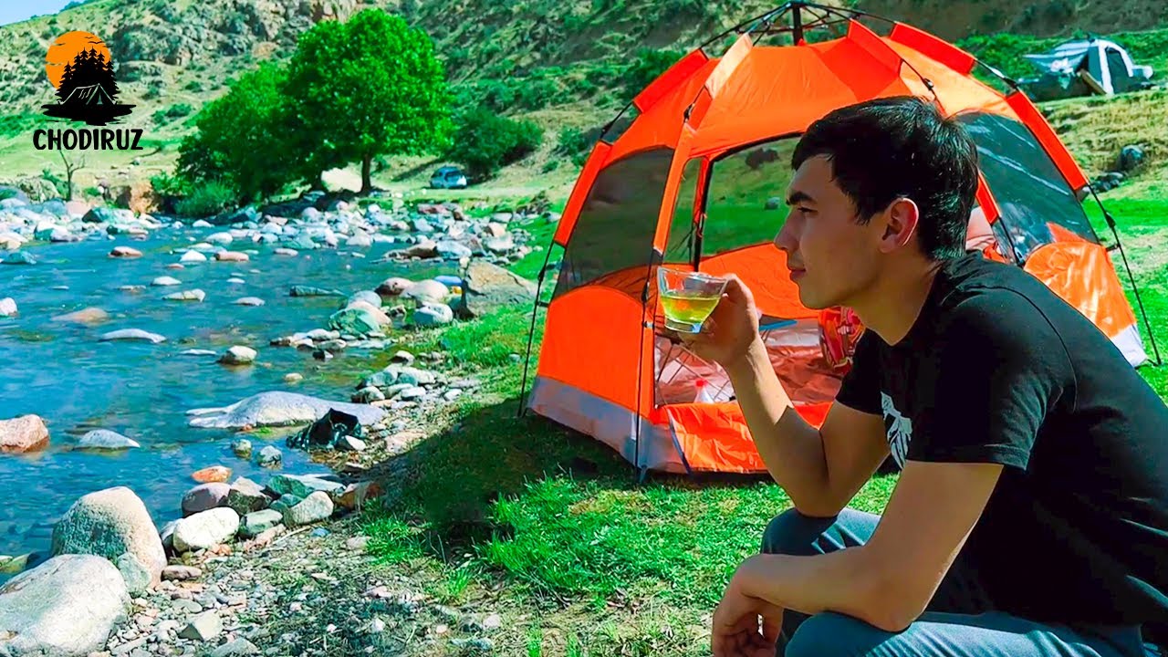 TABIAT QO'YNIDA CAMPING. SOLO CAMPING ASMR, CHODIRUZ