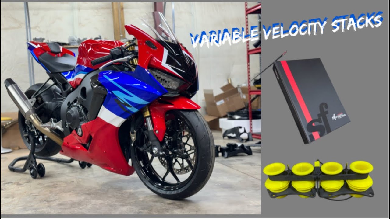 I installed Stringer Variable Velocity Stacks and a sprint air filter on my Cbr 1000rr sc77