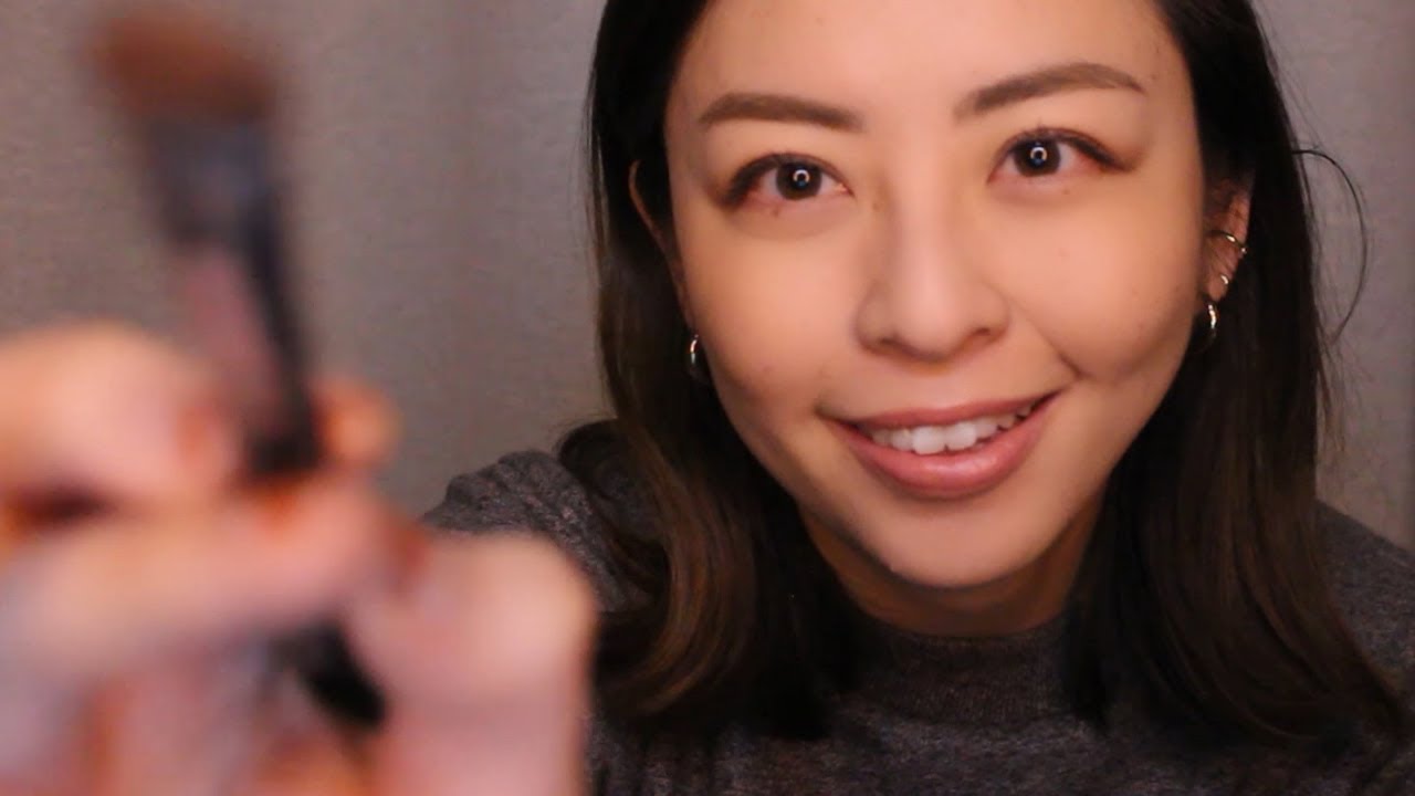 [Sub] ASMR | Your friend does your makeup | Japanese | メイク ロールプレイ 友達 日本語