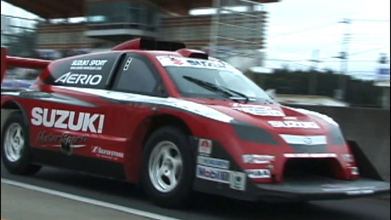 モンスターマシン筑波サーキットを走る Suzuki Aerio 　ちょっと長め