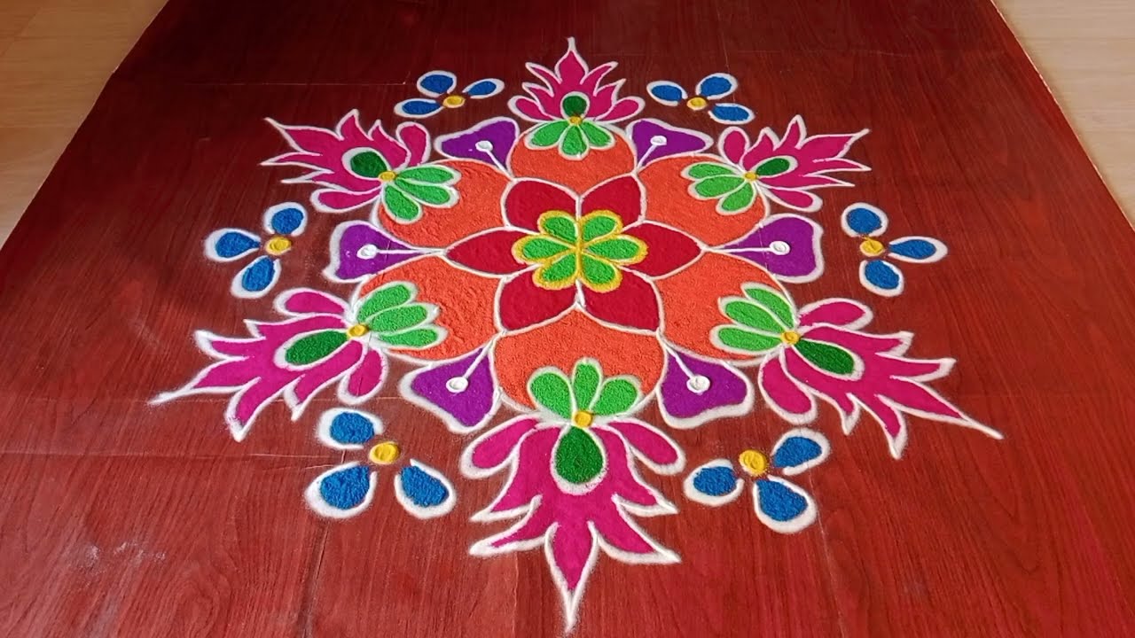 Pongal special rangoli | pongal rangoli designs | sankranthi muggulu | #villagemuggulu 