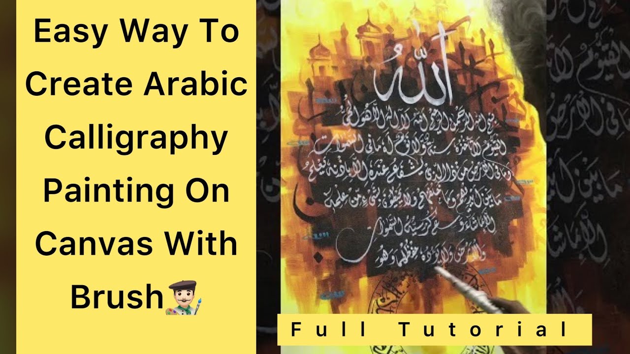 How I Create Modern calligraphy painting....