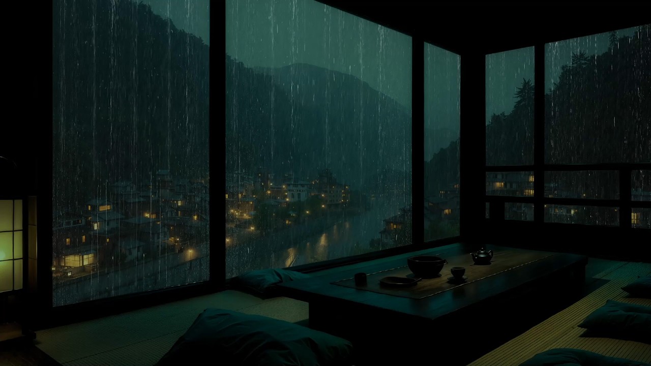Rain Sound & Rain on Window 🌧️ Cozy Night Ambience for Rain Sleep, Relaxation and Deep Sleep 😴