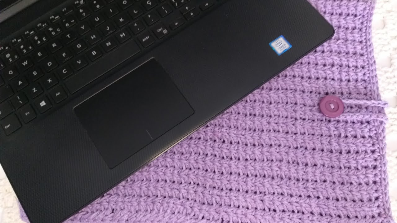 Case/capa de crochê para notebook muito fácil de fazer