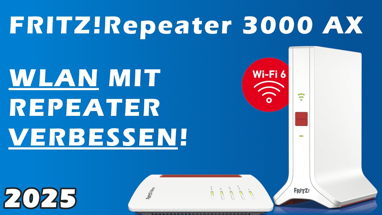FRITZBOX WLAN mit einem Repeater verbessern. FRITZ!Repeater 3000 AX
