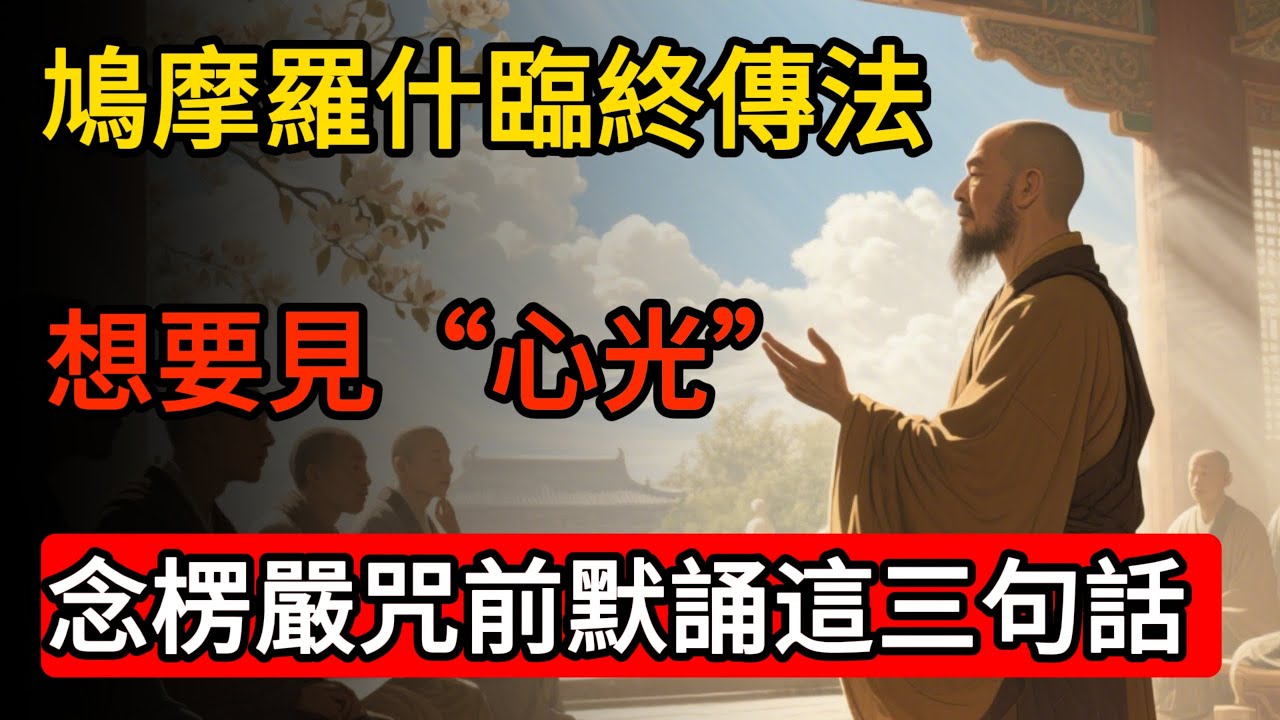 鳩摩羅什臨終傳法：想要見“心光”，念楞嚴咒前，默誦這三句話！#佛教 #禪心之道 #佛家 #佛學 #佛法 #佛陀 #佛學知識 #佛學智慧 #佛教文化 #佛學故事 #傳統文化 #南無阿彌陀佛#buddha