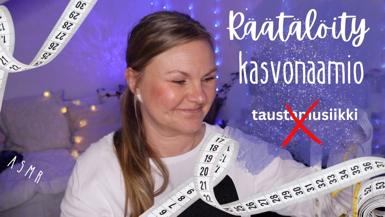 ASMR SUOMI - Kasvonaamio mittaustyönä - ILMAN taustamusiikkia kauneushoitola  role play