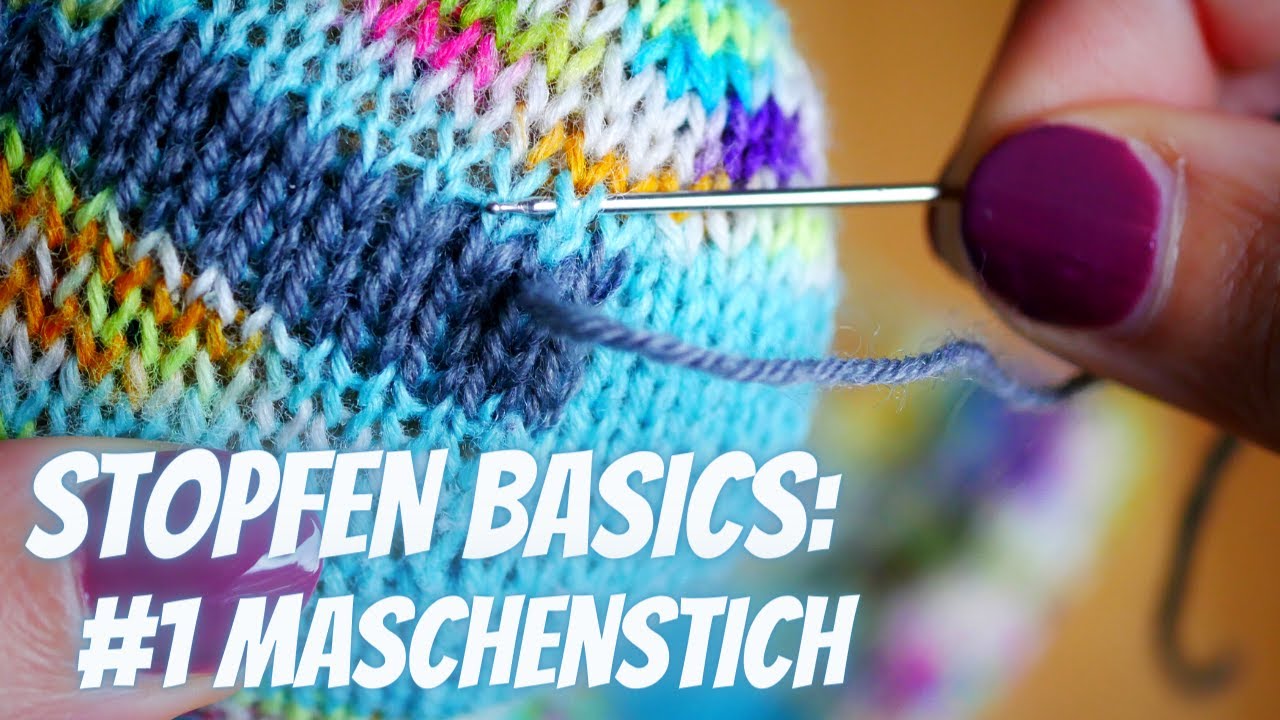 Stopftechniken: #1 Maschenstich - Schritt für Schritt | Duplicate Stitch - step by step