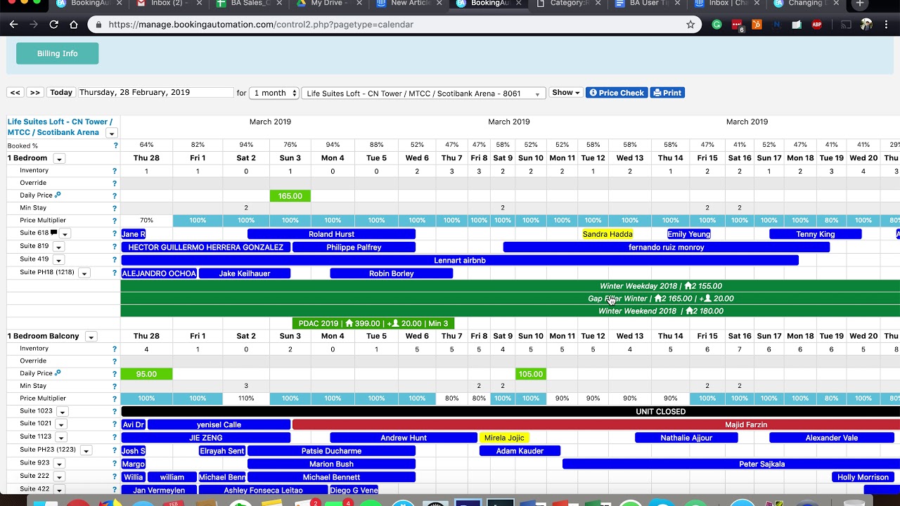 Rates on Booking Automation