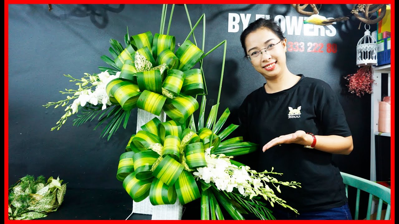 Mẫu cắm hoa Nhà thờ đẹp 82| Cắm hoa Lan Thái trắng