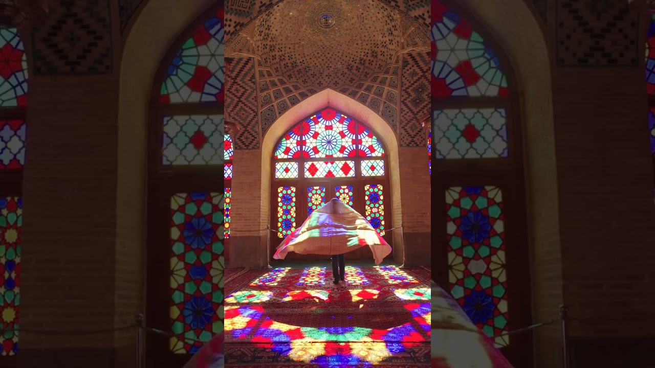 The Pink Mosque also called Nasir Al-Mulk Mosque, Shiraz, Iran 🇮🇷