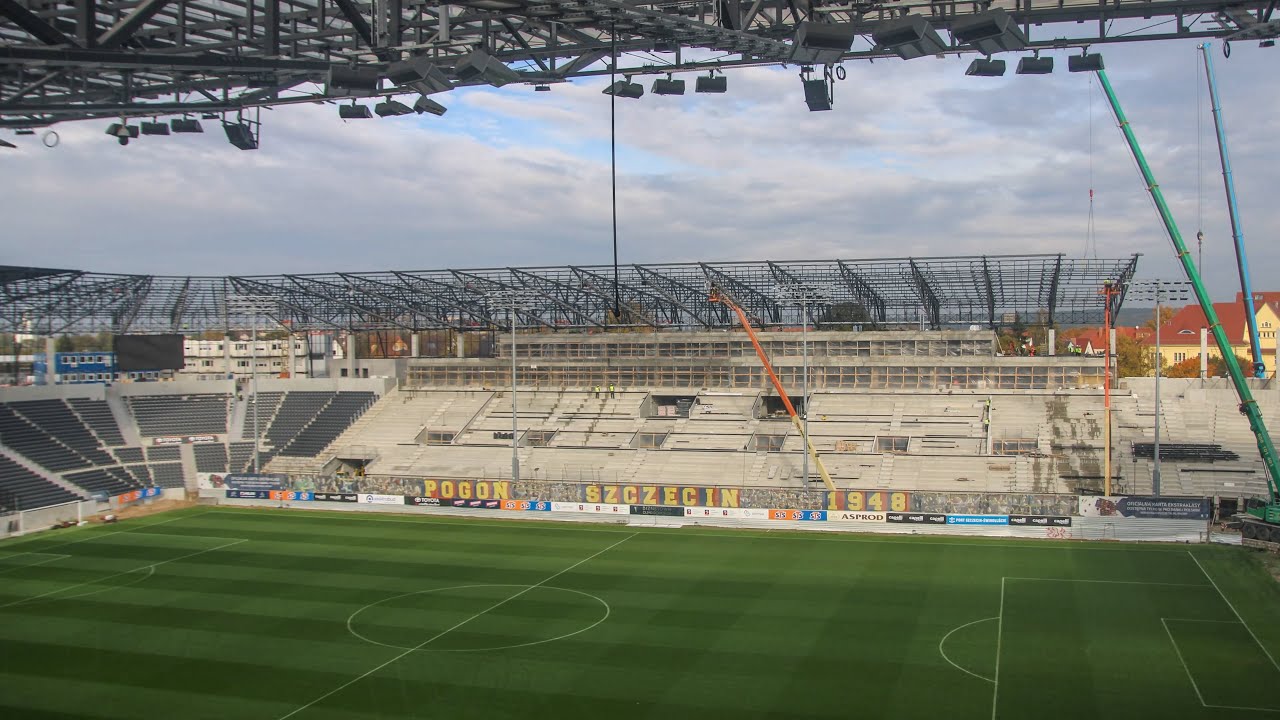 Kolejne miesiące budowy stadionu w Szczecinie - Timelapse 4K
