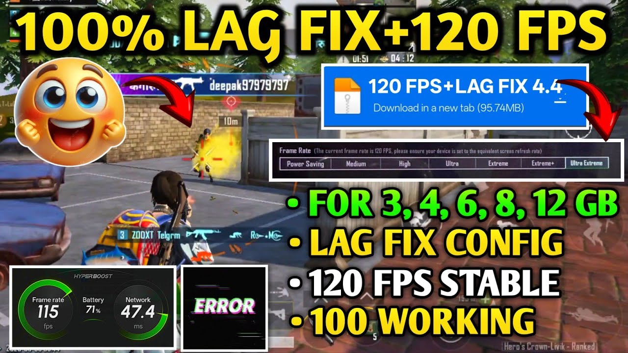 💫 BGMI & PUBG LAG FIX CONFIG | 120 FPS CONFIG BGMI | PUBG 120 FPS CONFIG | BGMI LAG FIX CONFIG