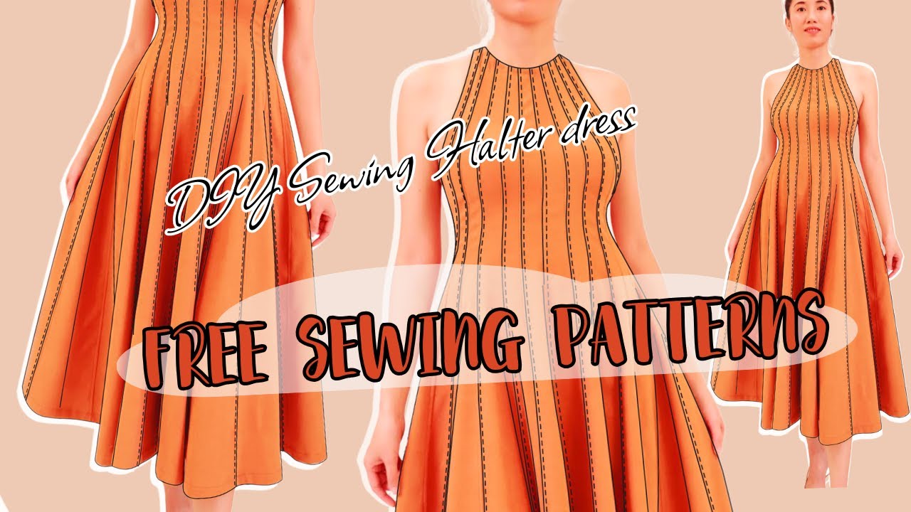 Easy Sewing Halter Dress | FREE Sewing Pattern
