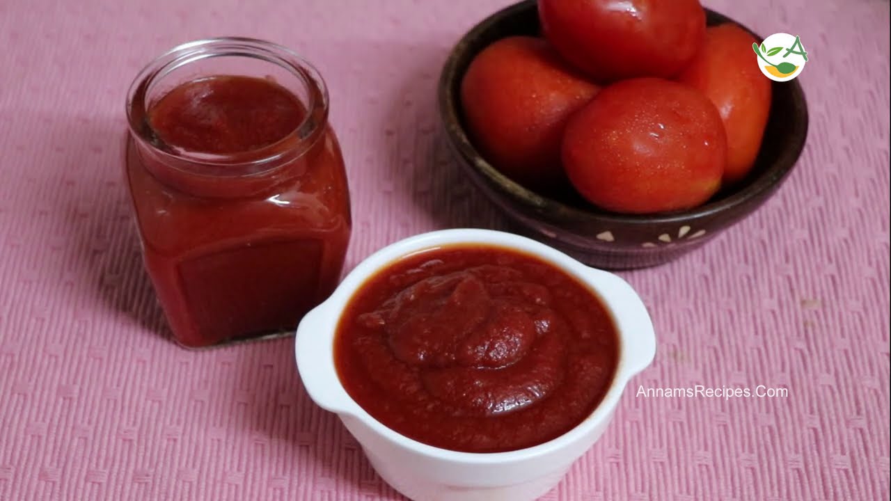 Thakkali Sauce / தக்காளி சாஸ் வீட்டில் செய்வது எப்படி | Tomato Sauce  in Tamil / Tomato sauce