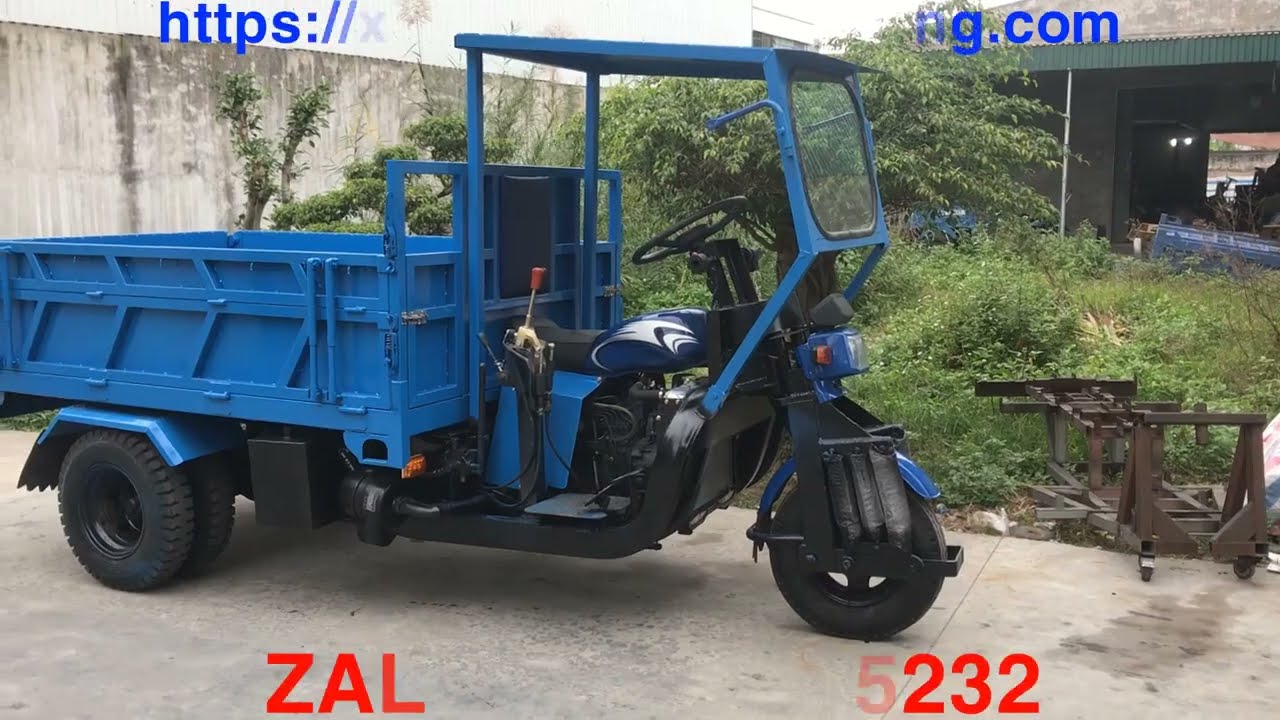 xe 3 gác máy dầu 4 máy - xe ba bánh máy dầu kubota 4 máy