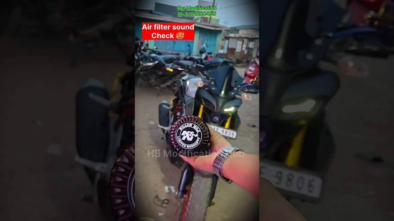 mt15 modify k&n air filter sound | Best Modification #mt15  accessories Assam | hb modification hub