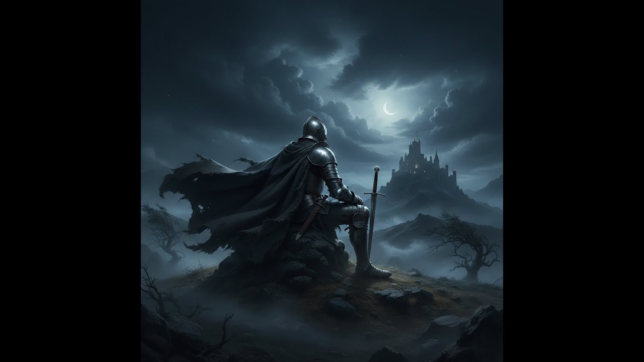 Dark Fantasy Ambience | Lone Knight and Distant Castle | Wind & Ambient Sounds