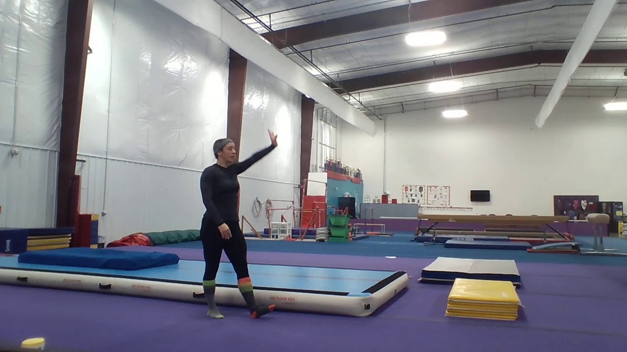 Air Track Drills:  Round Off Back Hand Spring Connections with Coach Leslie