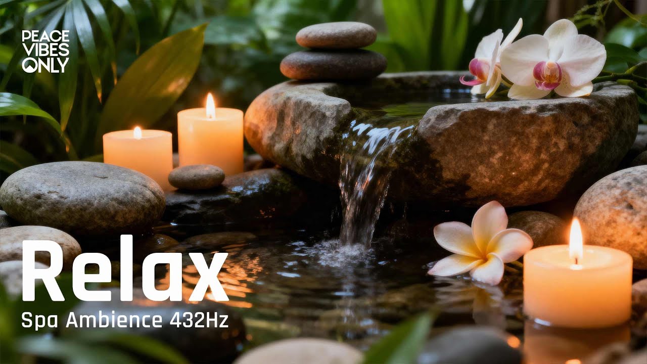 Relaxing Water Fountain Sounds for Deep Sleep 🕯️ Meditation Music & Insomnia Relief