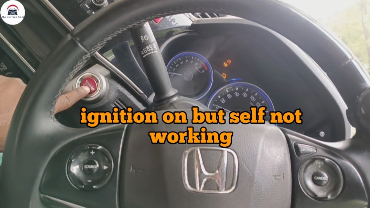 Honda I vtec push auto stop button starting problem ignition on but self not working