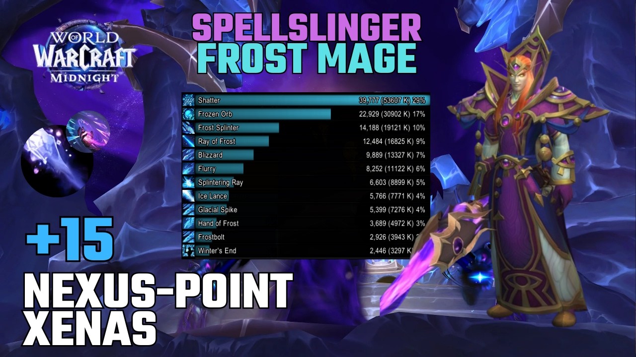 Nexus-Point Xenas +15 | Spellslinger Frost Mage | Midnight Beta - Season 1 M+