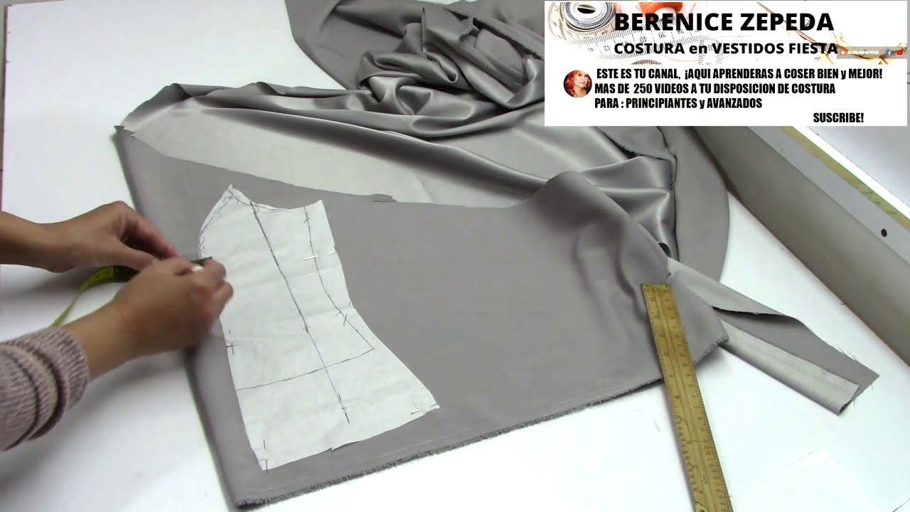TELAS STRETCH - ✔COMO ACOMODAR Y CORTAR PATRONES CUANDO SERA TIPO CORSET o TENDRA VARILLAS. parte 2