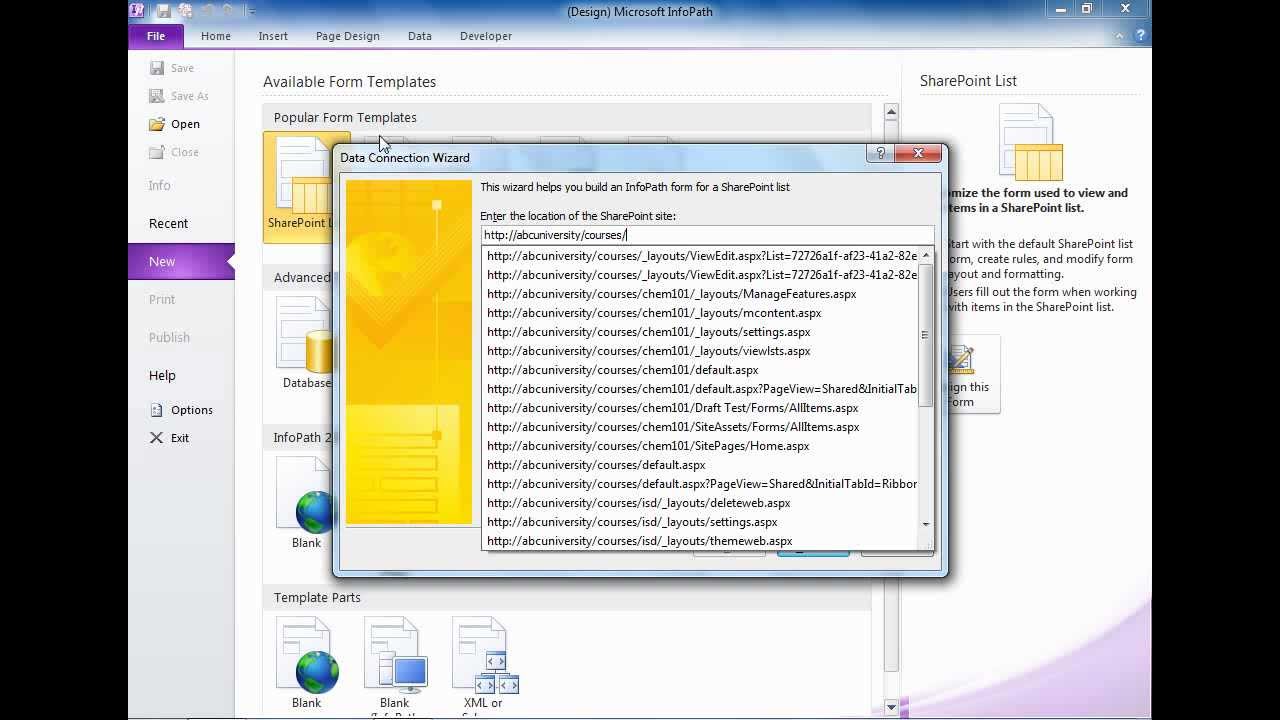 InfoPath Forms - Sample Form Data Design - SharePoint 2010