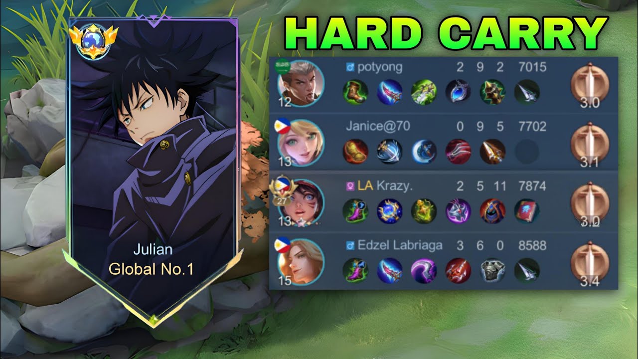 GLOBAL JULIAN HARD CARRYING SOLO RANKED GAME (intense gameplay) - MLBB
