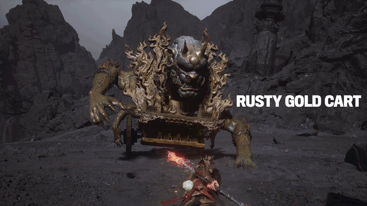 How To Fight With Rusty Gold Cart Black Myth Wukong #yesweplay