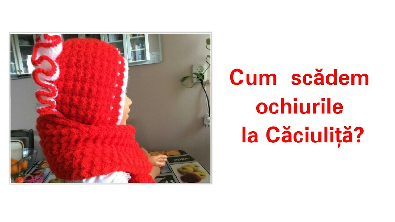 Cum scadem ochiurile in partea din spate a caciulitei (video adaugator)Как вязать Шапочка