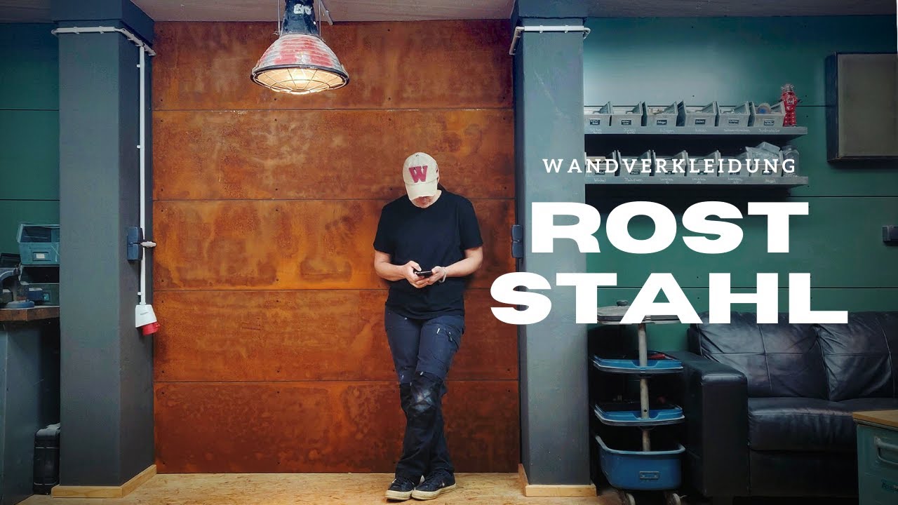 Rost Wandverkleidung aus echtem Stahl